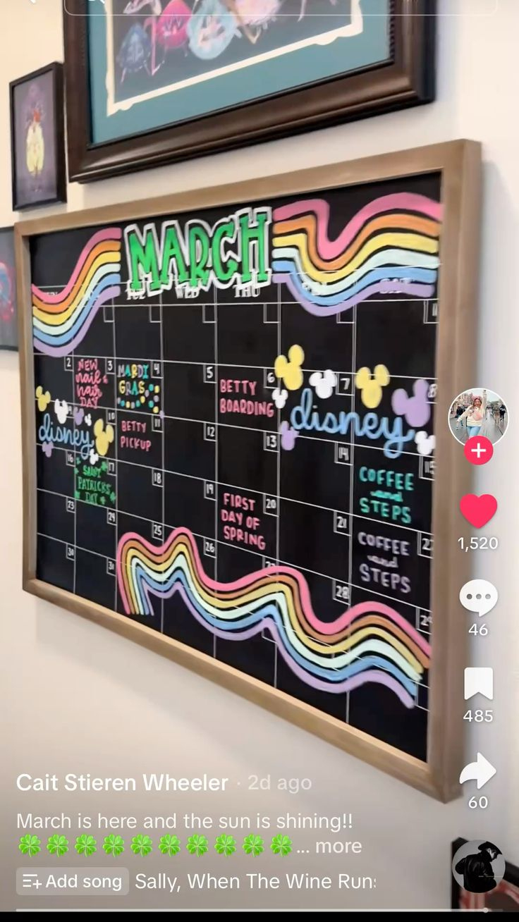 Pintaylor Rund On Calendar Ideas In 2025 | Chalkboard Wall | August 2025 Calendar Ideas Chalkboard