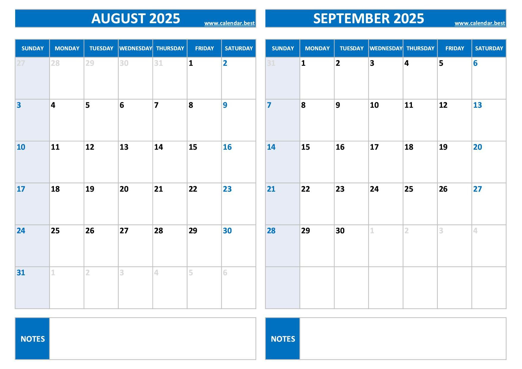Printable August And September 2025 Calendar - Free Pdf &amp;amp; Jpg | Calendar 2025