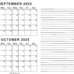 Printable September October 2025 Calendar | Calendarkart |  Calendar 2025