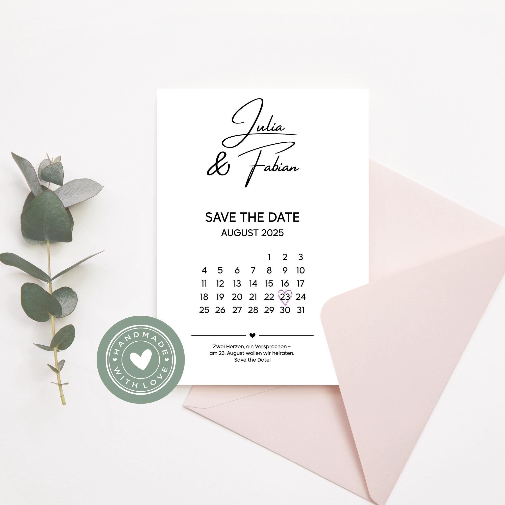 Save The Date August 2025 - Etsy.de | August 2025 Calendar Save The Date