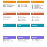 Single Page 2025 Calendar Event Work Schedule Template   Venngage | Calendar Events For August 2025
