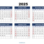 Six Month Calendar 2024 2025 Printable Pdf  6 Months Calendar |  Calendar 2025