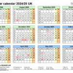 Split Year Calendars 2024/25 Uk (July To June) For Pdf | September 2024 To August 2025 Calendar