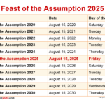 When Is The Feast Of The Assumption 2025? | August 15 2025 Catholic Calendar